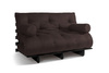 Opvouwbare bank 140x200 - Slim Comfort Black - Pascall Futon Bruin