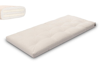 Matras 90x200 natuur met latex - Futon Pascall Slim Duo Latex Ecru