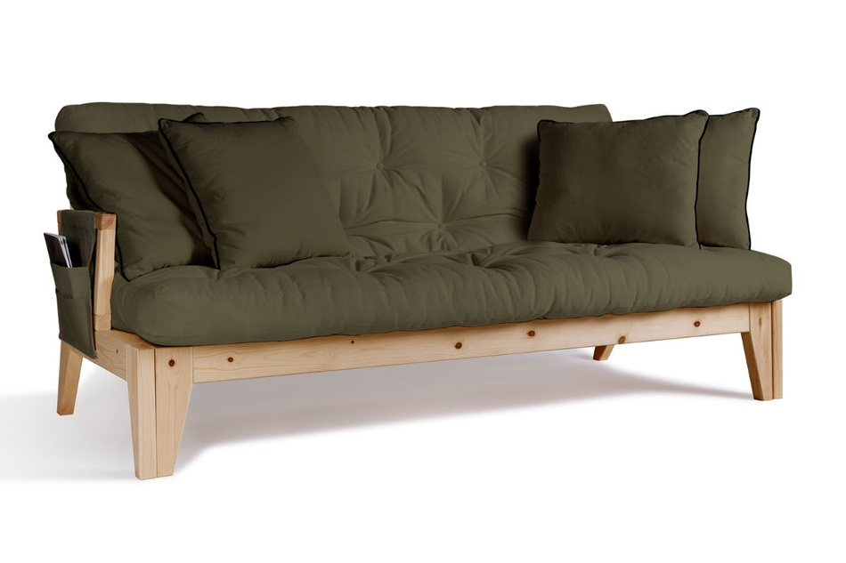 Slaapbank 200 cm - Sakura - Pascall Futon Khaki