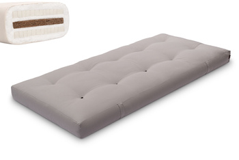 Matras 90x200 natuur met kokos en 2x latex - Futon Pascall Comfort Relax Grijs