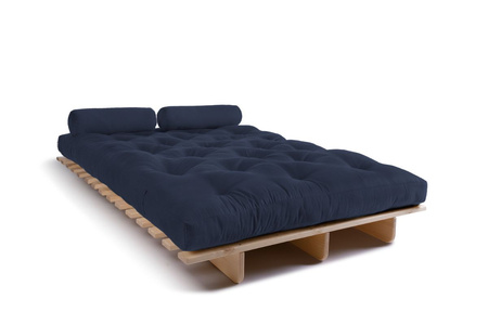 Slaapbank 120x200 - Slim Exclusive Classic - Pascall Futon Marineblauw