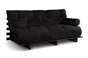 Slaapbank 180x200 - Slim Basic Black - Pascall Futon Zwart