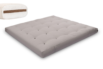 Futon Pascall Medium Coco - Matras 200x200 Grijs - naturel met kokos