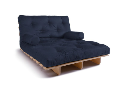 Slaapbank 120x200 - Slim Comfort Classic - Pascall Futon Marineblauw