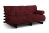 Slaapbank 180x200 - Slim Comfort Black - Pascall Futon Maroon
