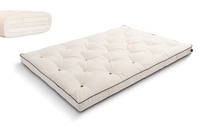 Matras 120x200 natuur met latex - Futon Pascall Slim Duo Latex Kedro Ecru