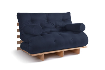 Slaapbank 120x200 - Slim Exclusive Classic - Pascall Futon Marineblauw