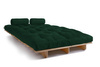 Opvouwbare bank 140x200 - Slim Exclusive Classic - Pascall Futon Flesgroen