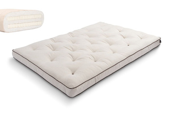 Matras 120x200 natuur met latex - Futon Pascall Slim Duo Latex Kedro Linnen