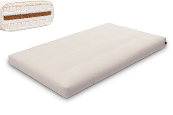 Matras 120x200 natuur met wol, kokos en 2x latex - Futon Pascall Comfort Wool Ecru