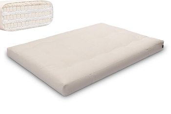 Matras 140x200 natuur met latex - Futon Pascall Comfort Trio Latex Wool Ecru