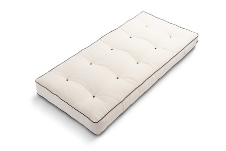 Matras 90x200 natuur met latex - Futon Pascall Comfort Trio Latex Wool Kedro Ecru