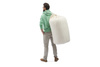 Futon Pascall Travel Natural - Matras 70x200 Grijs - naturel