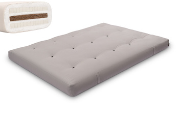 Matras 140x200 natuur met kokos en 2x latex - Futon Pascall Comfort Relax Grijs