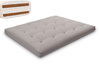 Matras 160x200 natuur met latex en 2x kokos - Futon Pascall Comfort Relax Hard Grijs