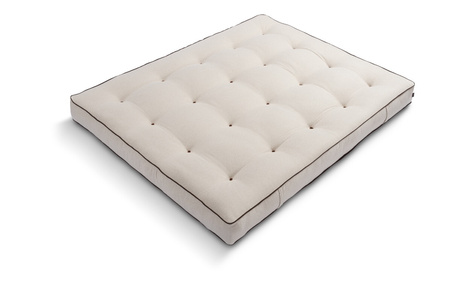 Matras 180x200 natuur met wol, latex en 2x kokos - Futon Pascall Comfort Wool Hard Kedro Linnen