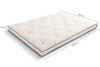 Matras 180x200 natuur met latex - Futon Pascall Slim Duo Latex Kedro Ecru