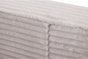 Sofa flexio 85x200 - Pascall - ribfluweel Lichtgrijs