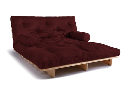 Opvouwbare bank 160x200 - Slim Comfort Classic - Pascall Futon Maroon