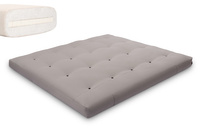 Futon Pascall Medium Latex - Matras 180x200 Grijs - natuur met latex