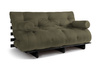 Opvouwbare bank 160x200 - Slim Basic Black - Pascall Futon Khaki