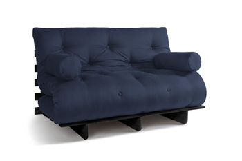 Slaapbank 140x200 - Slim Exclusive Black - Pascall Futon Marineblauw