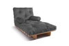 Opvouwbare bank 90x200 - Slim Comfort Classic - Pascall Futon Grijs