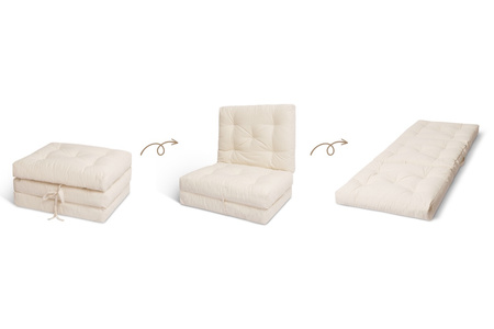 Vouwmatras 80x200 - Futon Pascall Flex Natural Ecru