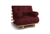 Opvouwbare bank 90x200 - Slim Basic Classic - Pascall Futon Maroon
