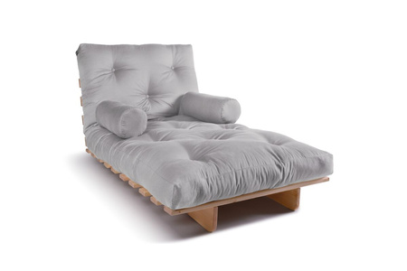 Opvouwbare bank 90x200 - Slim Exclusive Classic - Pascall Futon Dove Ash