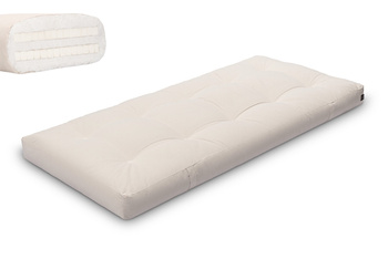 Matras 90x200 natuur met latex - Futon Pascall Medium Duo Latex Ecru