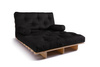 Slaapbank 120x200 - Slim Basic Classic - Pascall Futon Zwart