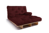 Slaapbank 120x200 - Slim Comfort Classic - Pascall Futon Maroon