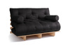 Slaapbank 140x200 - Slim Basic Classic - Pascall Futon Zwart