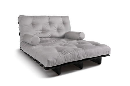 Opvouwbare bank 120x200 - Slim Basic Black - Pascall Futon Dove Ash