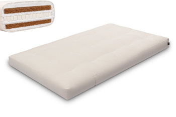 Matras 120x200 natuur met latex en 2x kokos - Futon Pascall Comfort Relax Hard Ecru