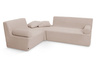 Hoekbank met slaapfunctie Flexio - Pascall - ribfluweel beige