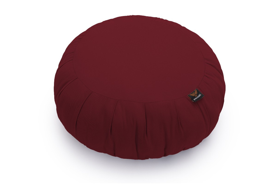Meditatiekussen Zafu - 25x50cm - Pascall Maroon
