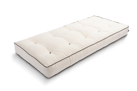Matras 90x200 natuur met latex - Futon Pascall Comfort Trio Latex Wool Kedro Ecru