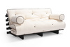 Slaapbank 180x200 - Slim Basic Kedro Black - Pascall Futon Ecru