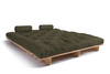 Slaapbank 180x200 - Slim Comfort Classic - Pascall Futon Khaki