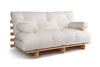 Opvouwbare bank 160x200 - Slim Comfort Classic - Pascall Futon Ecru