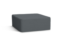 Flexio poef 85x85 - Pascall - ribfluweel Antraciet