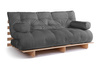 Slaapbank 180x200 - Slim Exclusive Classic - Pascall Futon Grijs