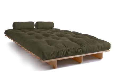 Slaapbank 140x200 - Slim Basic Classic - Pascall Futon Khaki