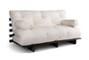 Opvouwbare bank 160x200 - Slim Basic Black - Pascall Futon Ecru