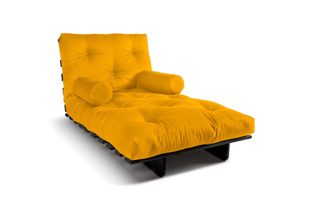 Opvouwbare bank 90x200 - Slim Basic Black - Pascall Futon Honing