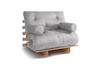 Opvouwbare bank 90x200 - Slim Comfort Classic - Pascall Futon Dove Ash