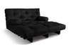 Slaapbank 140x200 - Slim Comfort Black - Pascall Futon Zwart