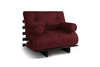 Opvouwbare bank 90x200 - Slim Exclusive Black - Pascall Futon Maroon